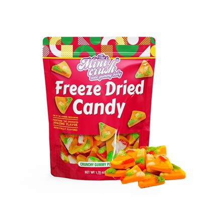 Frystþurrkað crunchy pizza nammi