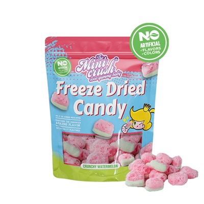 Frystþurrkuð crunchy vatnsmelóna (náttúrulegur litur)